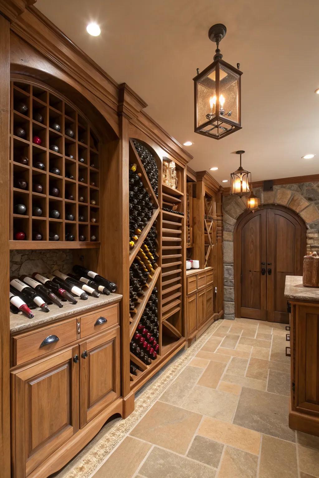 Store and display your wine collection in a luxurious setting.