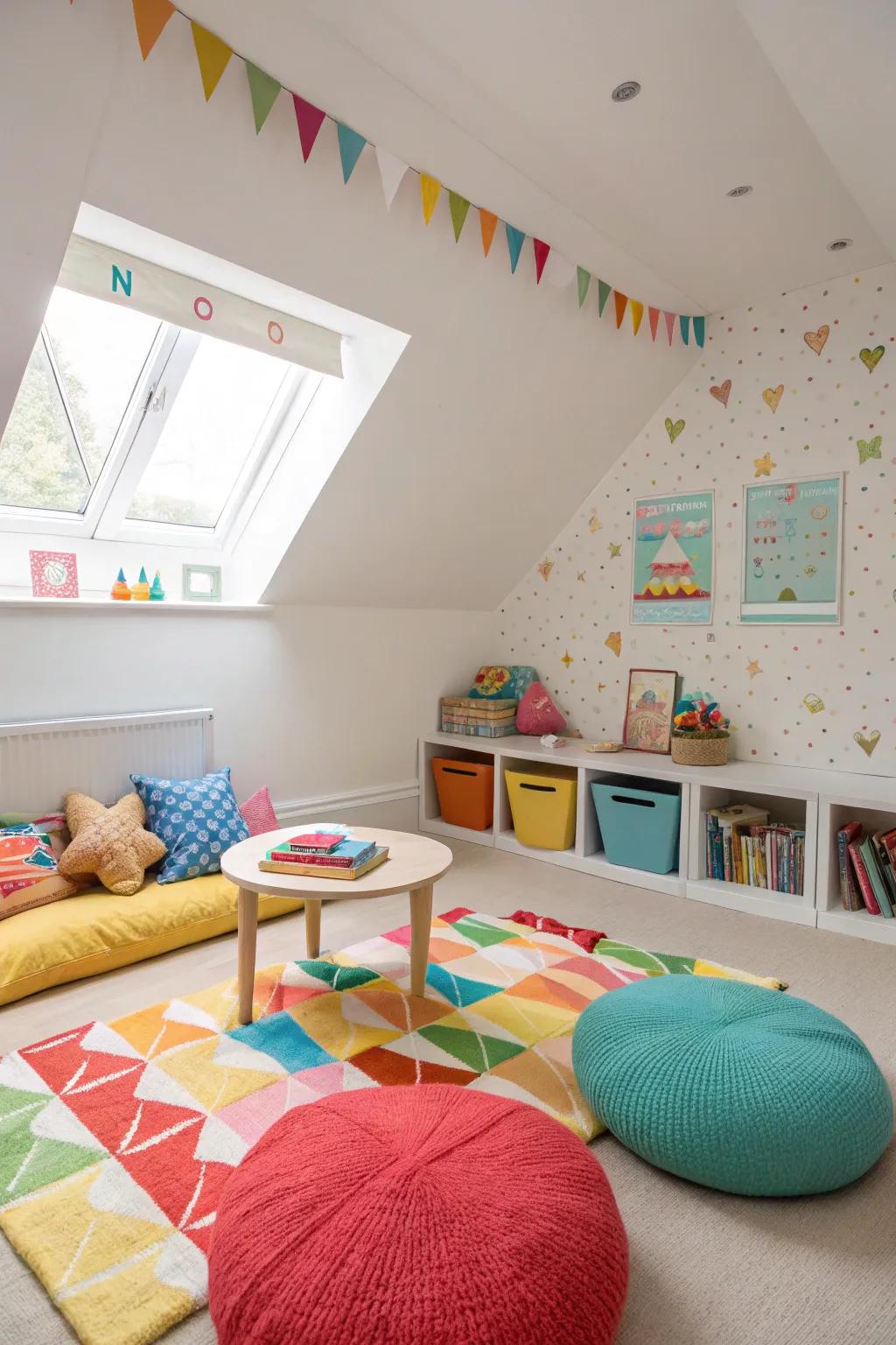 A whimsical playroom for children to explore and enjoy.