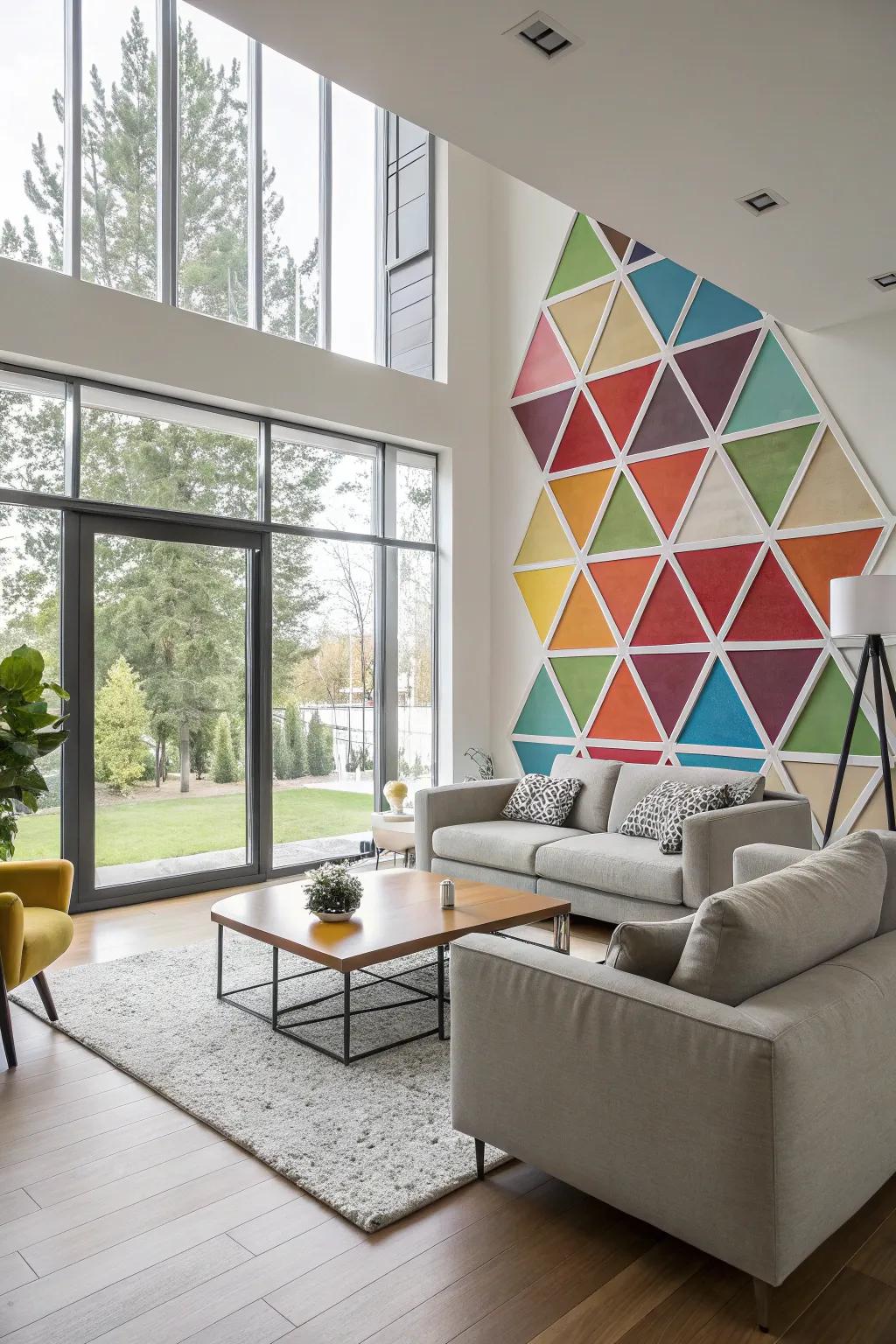 Geometric shapes introduce a modern edge to your decor.