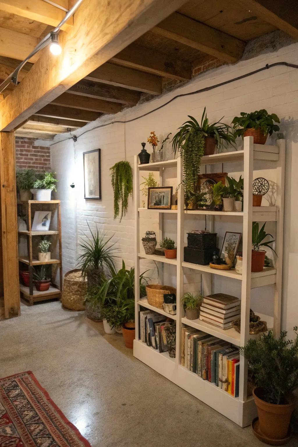 Corner shelves offer a smart solution to maximize every inch of space.