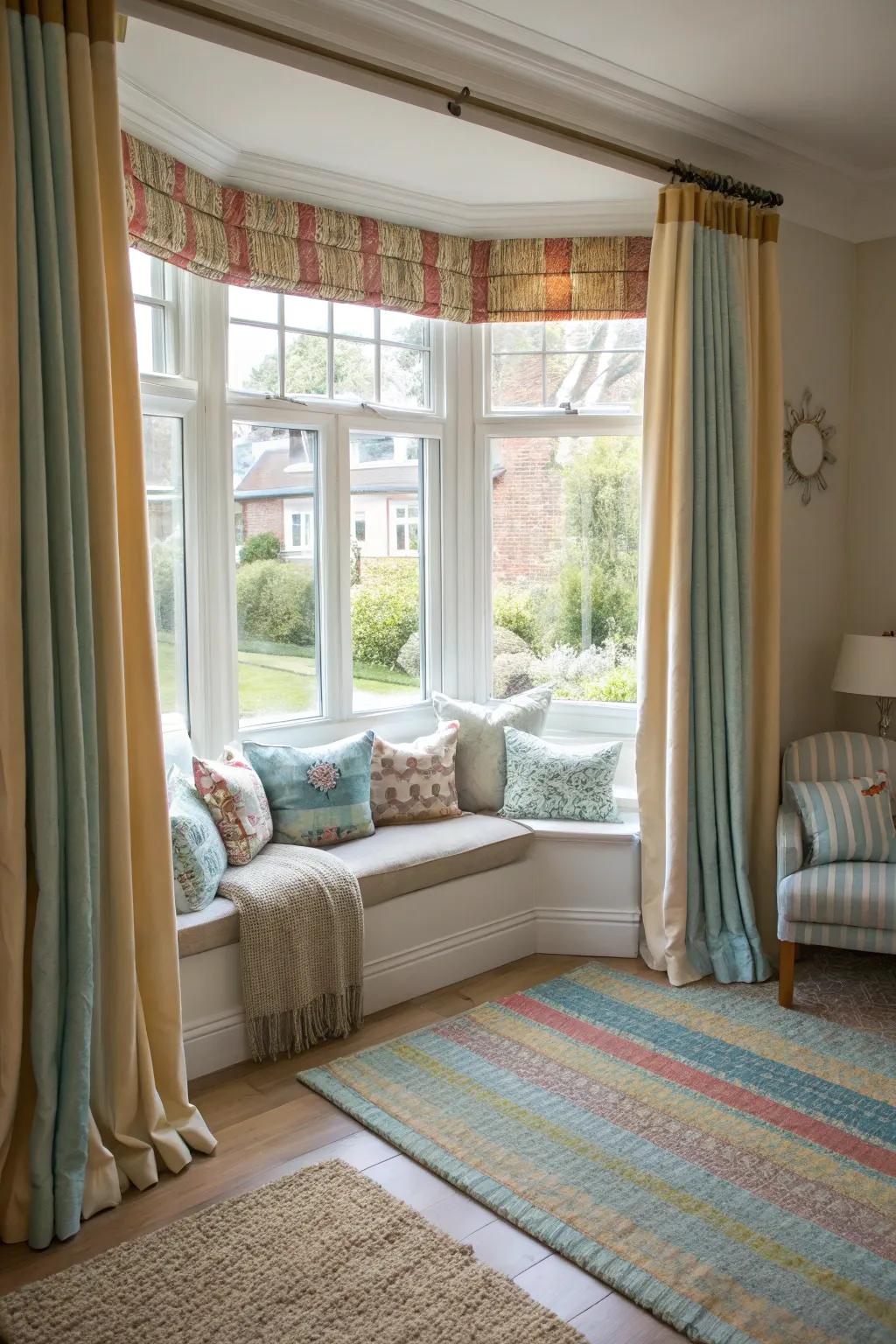 Color-coordinated curtains creating a harmonious look with room decor.