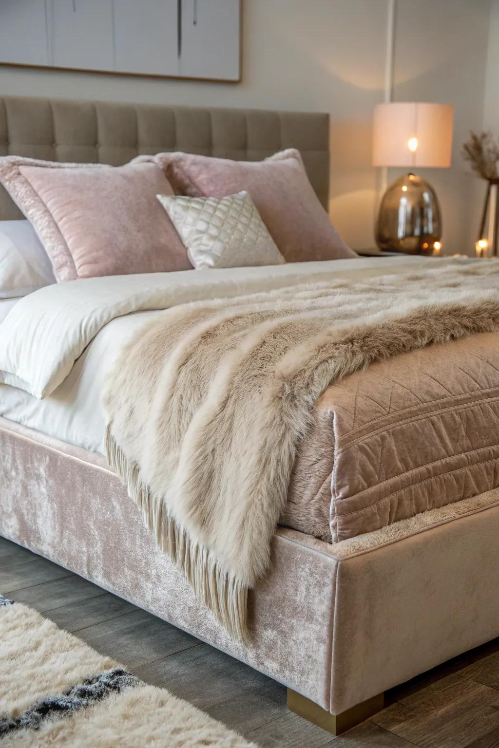 Soft textures enhance the coziness of your bedding.