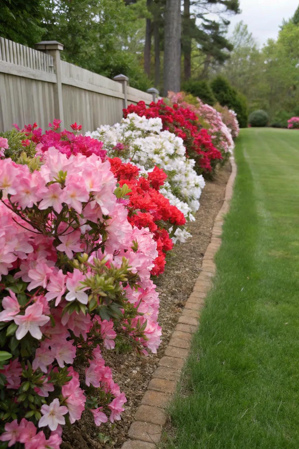 Azaleas bring a sophisticated and vibrant appeal to the front of your house.