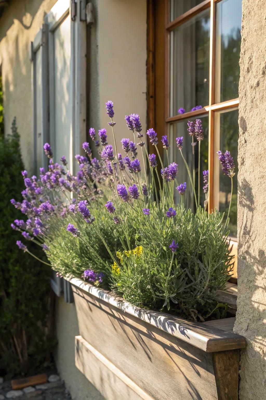 Lavender offers both beauty and fragrance.