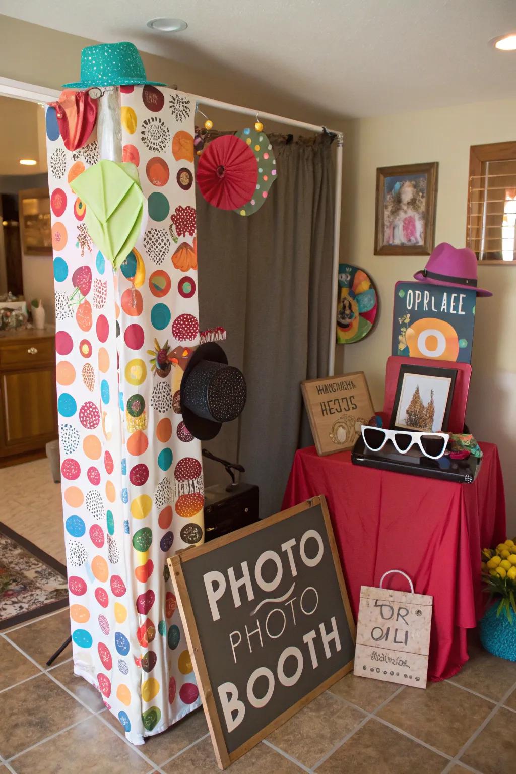 An interactive photo booth brings fun and memorable snapshots.