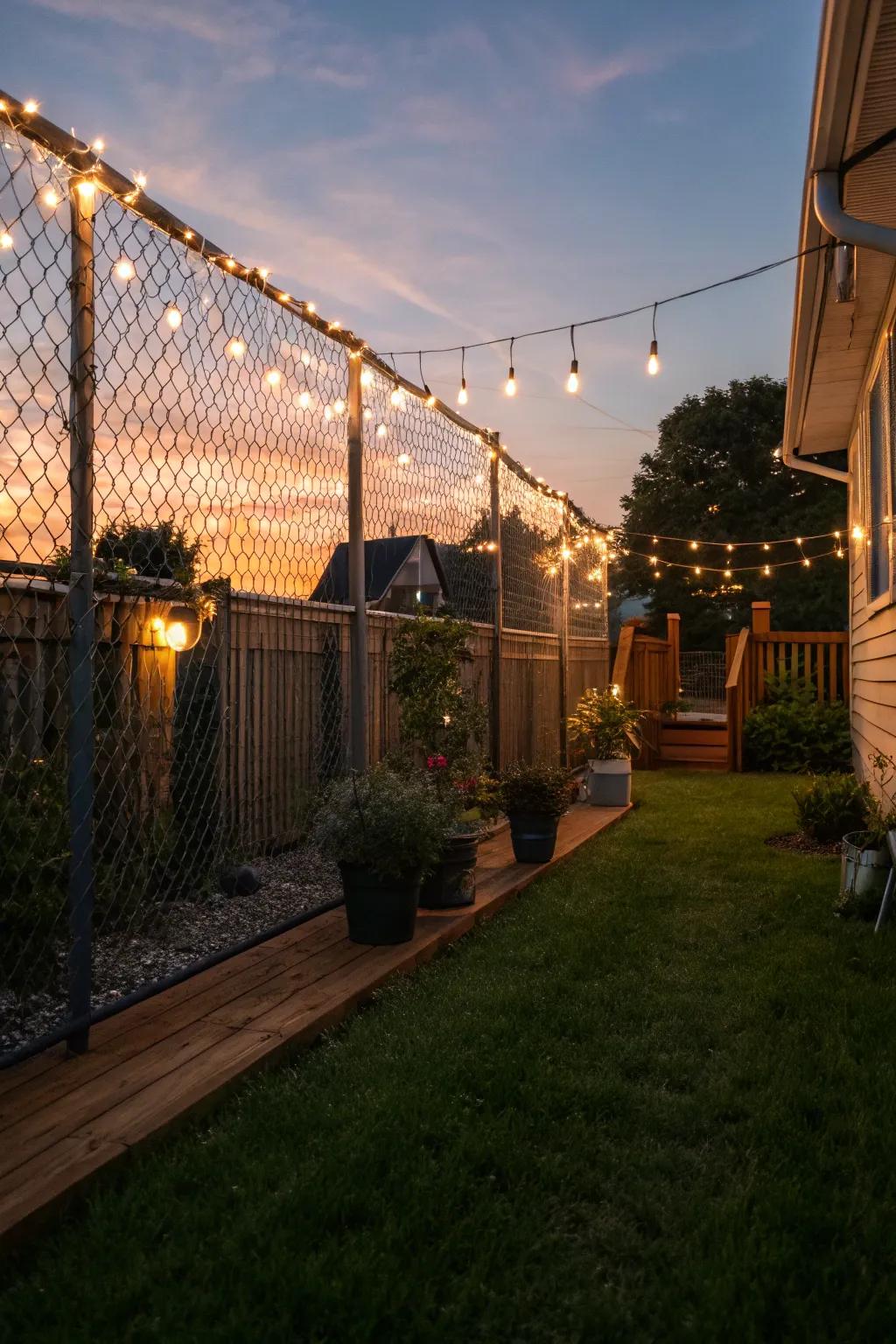 String lights bring a magical touch to any outdoor space.