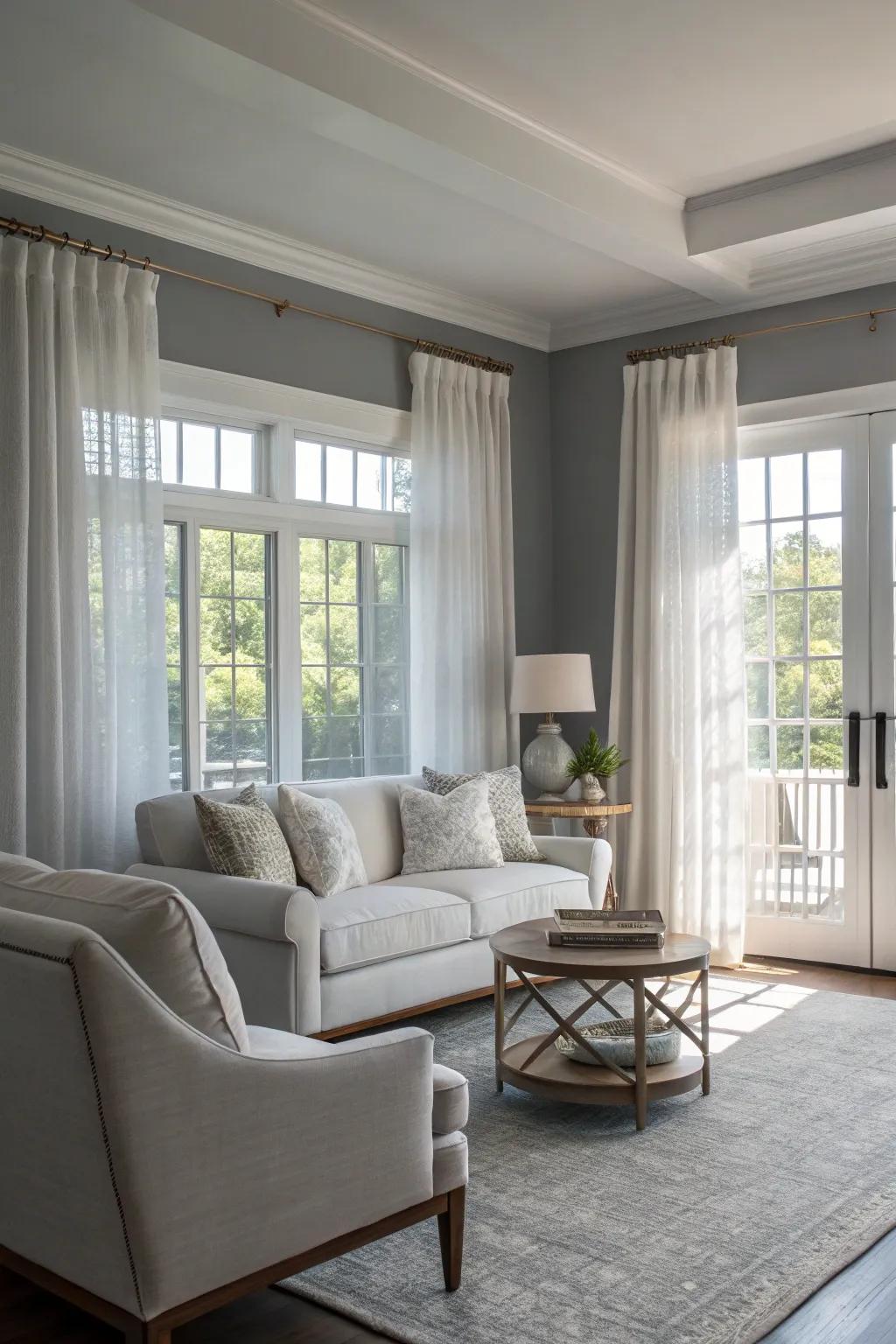 Coastal gray offers a sophisticated yet fresh look.