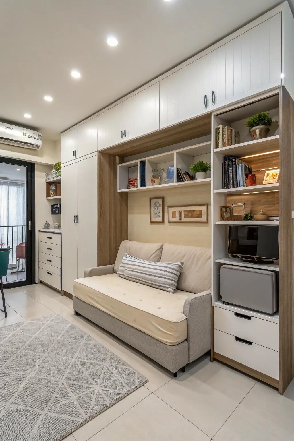 Multifunctional furniture can optimize your living space.