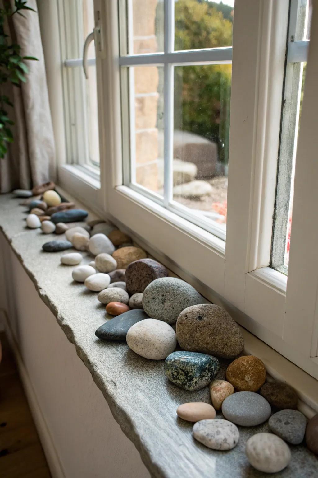 Showcase your creativity with artistic stone displays.