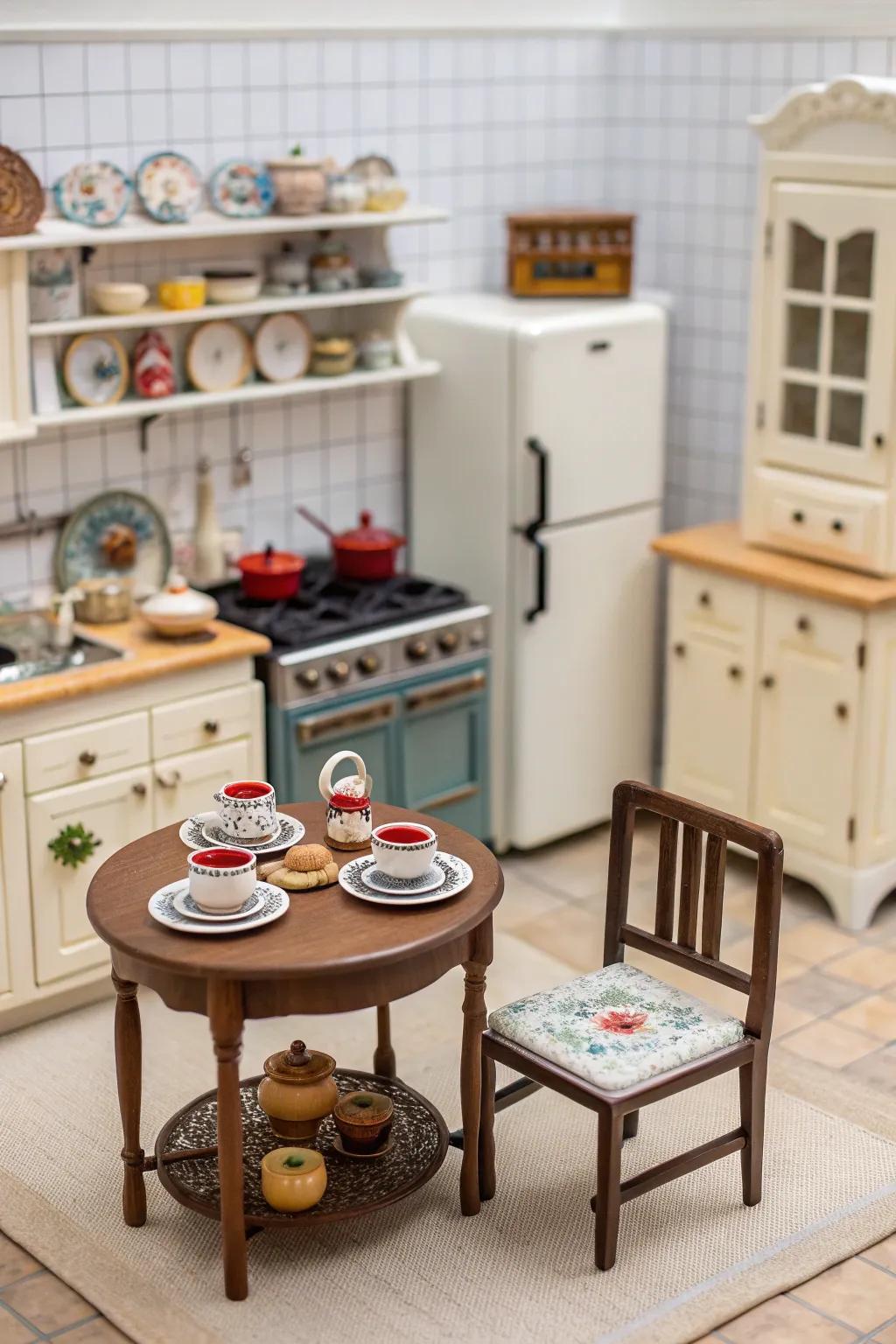 Achieve lifelike realism in your dollhouse with detailed miniature items.