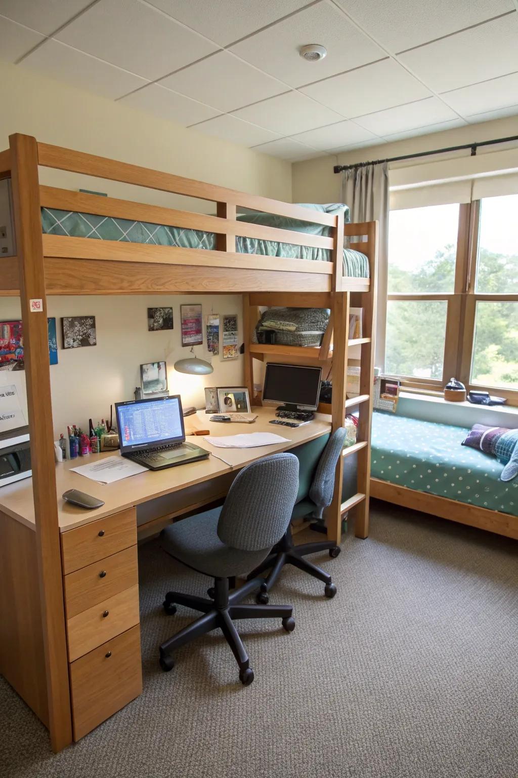 A shared study nook makes learning a communal experience.