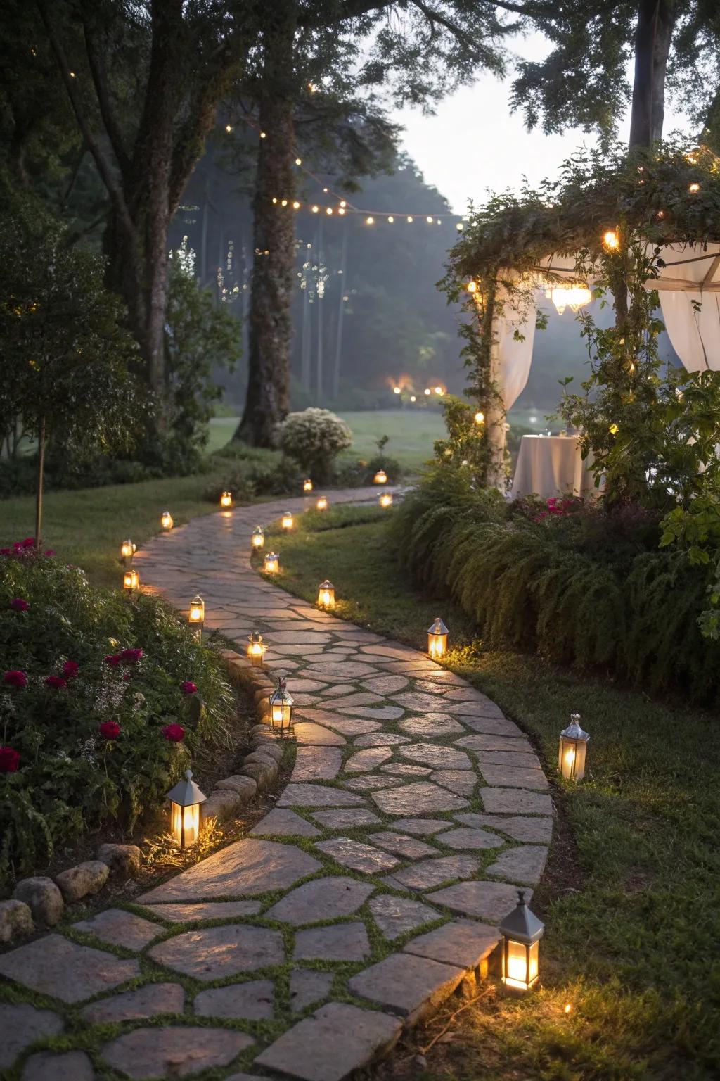 Mystical pathways lead guests through your enchanted garden.