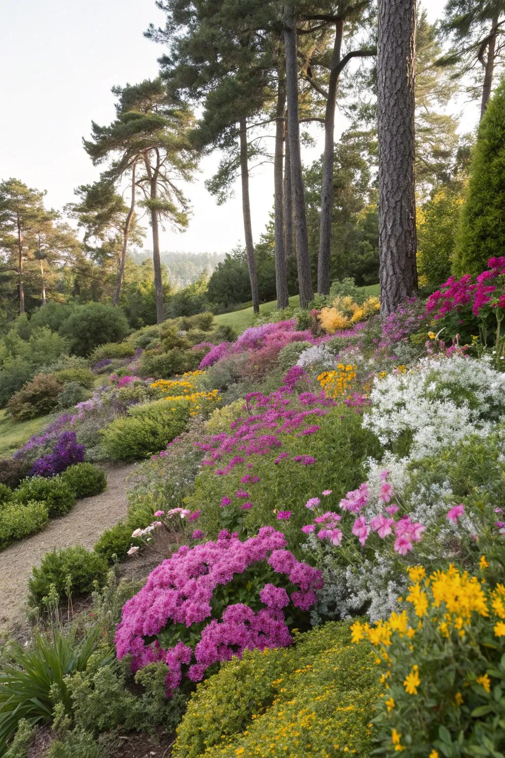 Wildflowers adding color and life to the garden.