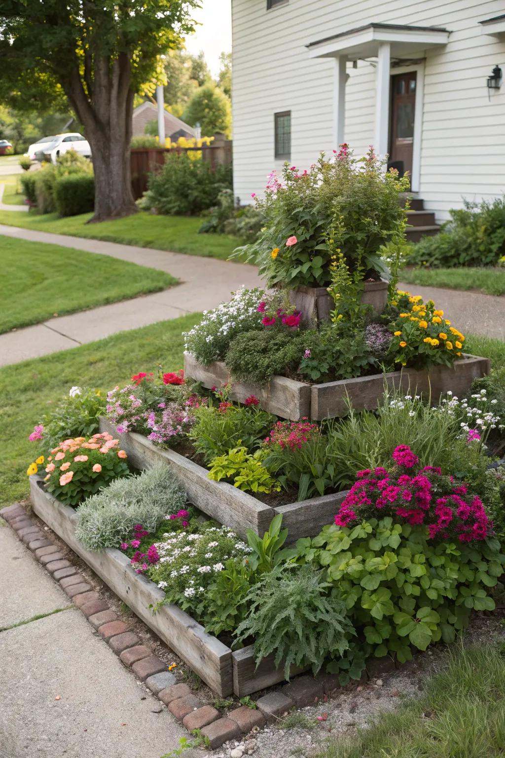 Layered planting can transform a flat garden into a three-dimensional masterpiece.