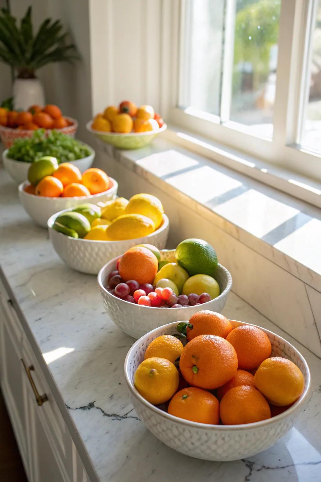 Citrus bowls provide a fresh and zesty way to serve fruit salad.