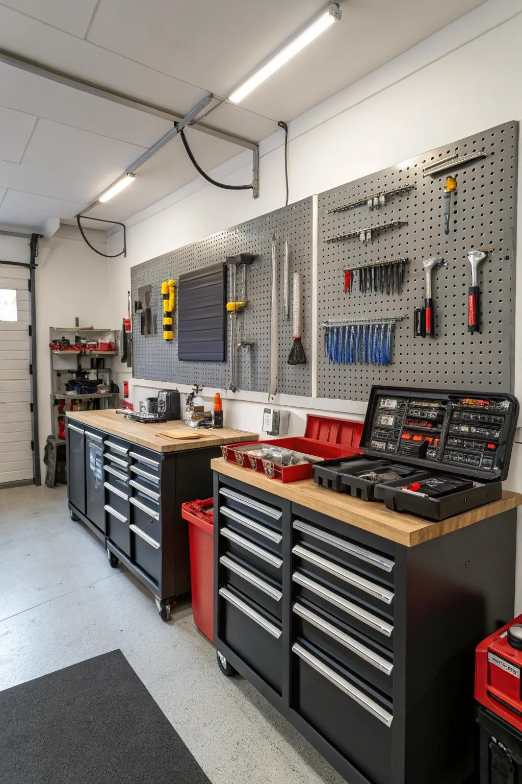 A garage workshop designed for the passionate DIYer.