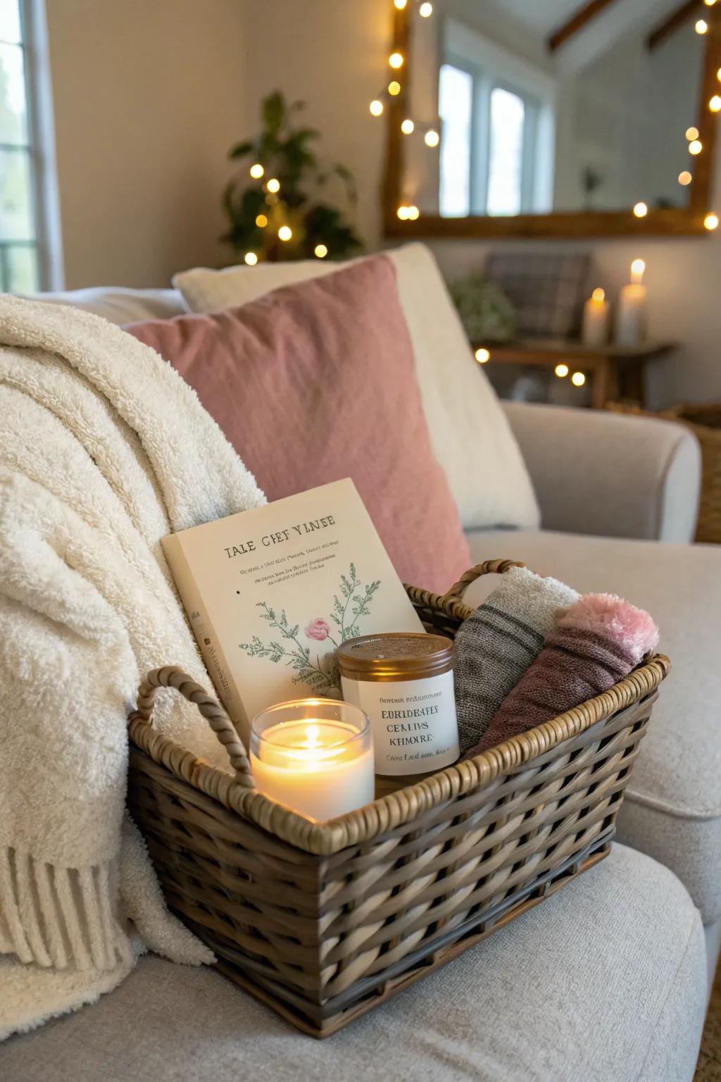 Cozy comforts for a relaxing evening at home.