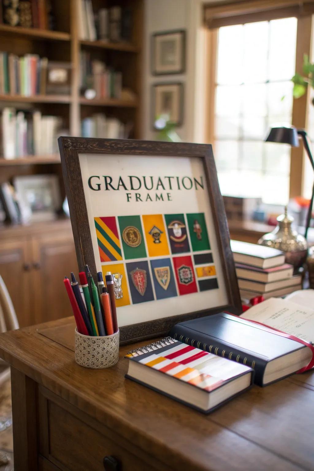 Incorporating school colors ties your decor to your educational roots.