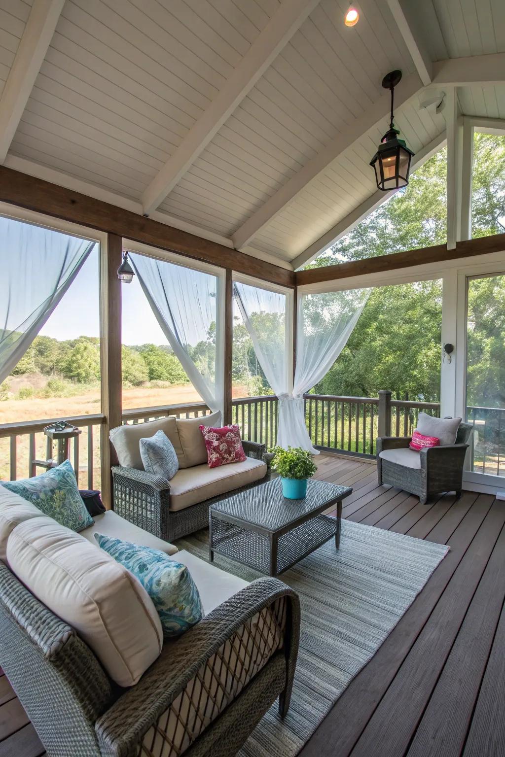 Screened porches offer year-round usability for your deck.