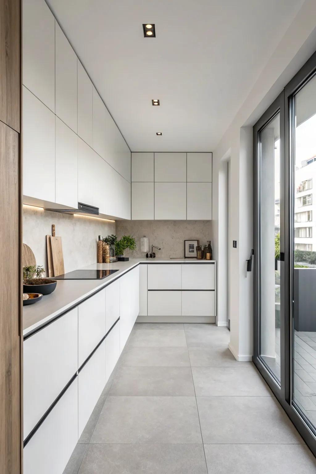 Simplicity and elegance in a minimalist kitchen.