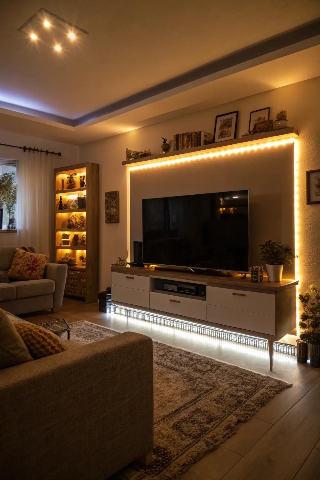 Enhance TV viewing with LED backlighting.