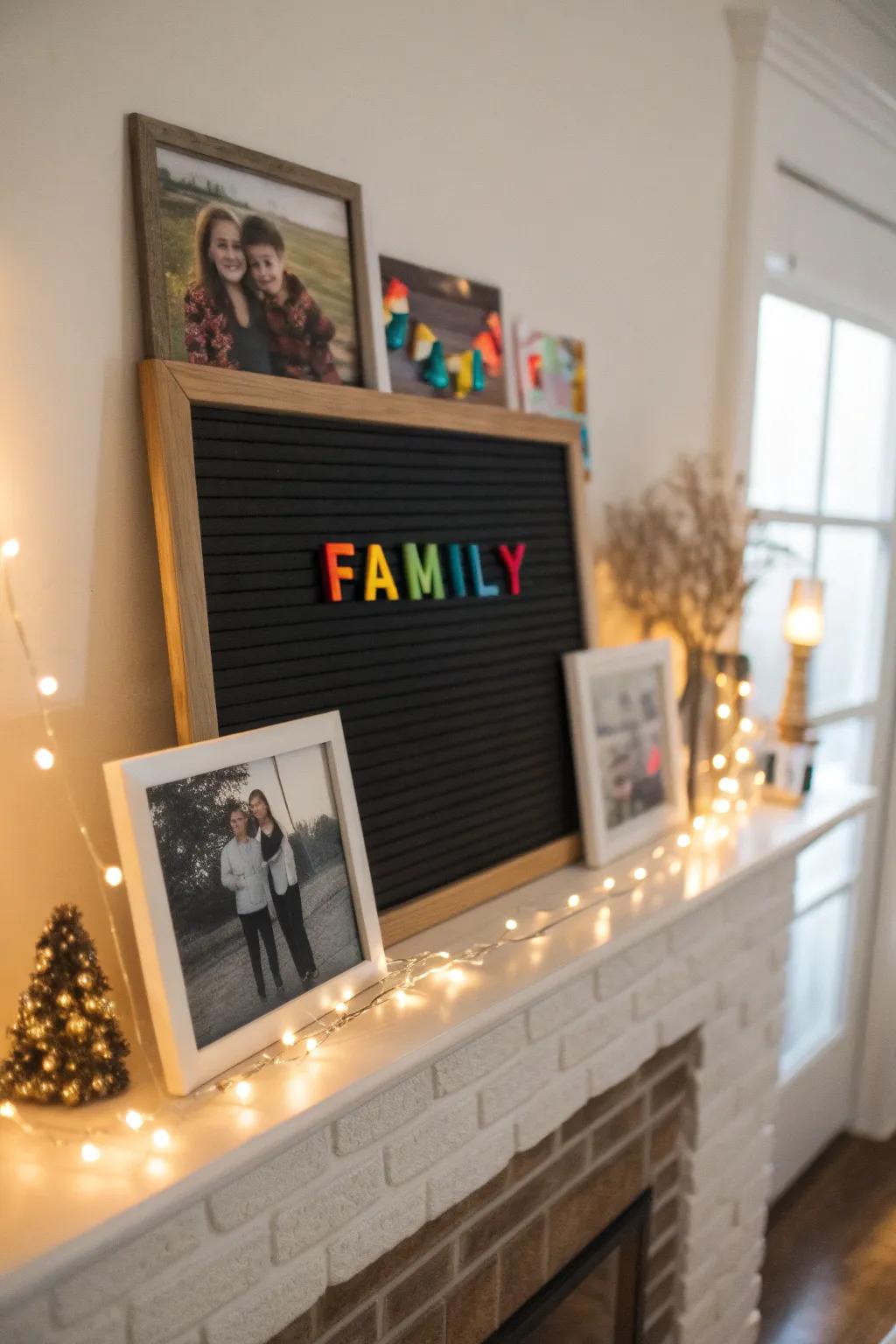 Announce special occasions with a personalized touch on a letter board.