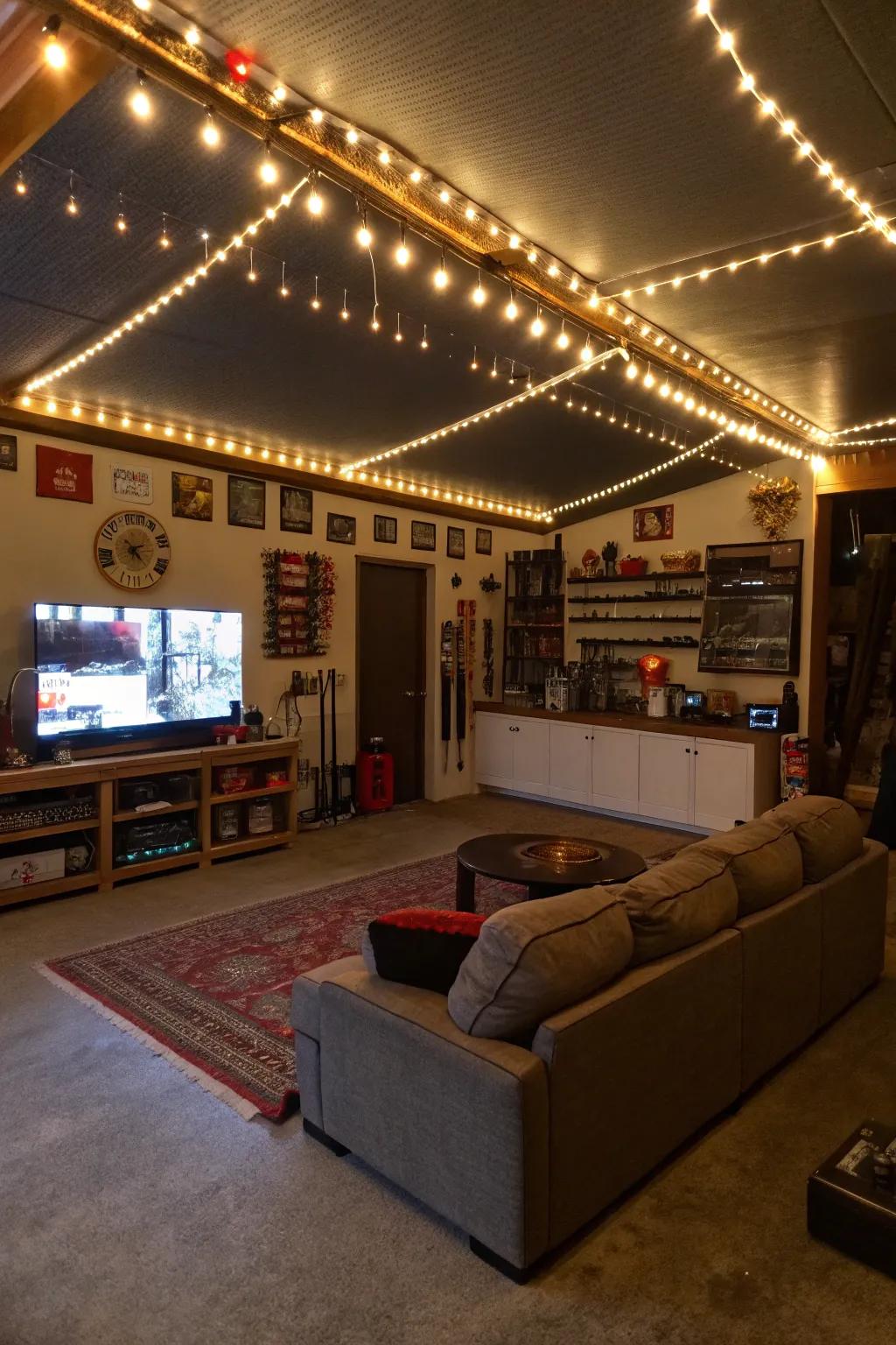 Lighting transforms the ambiance of your man cave on a dime.