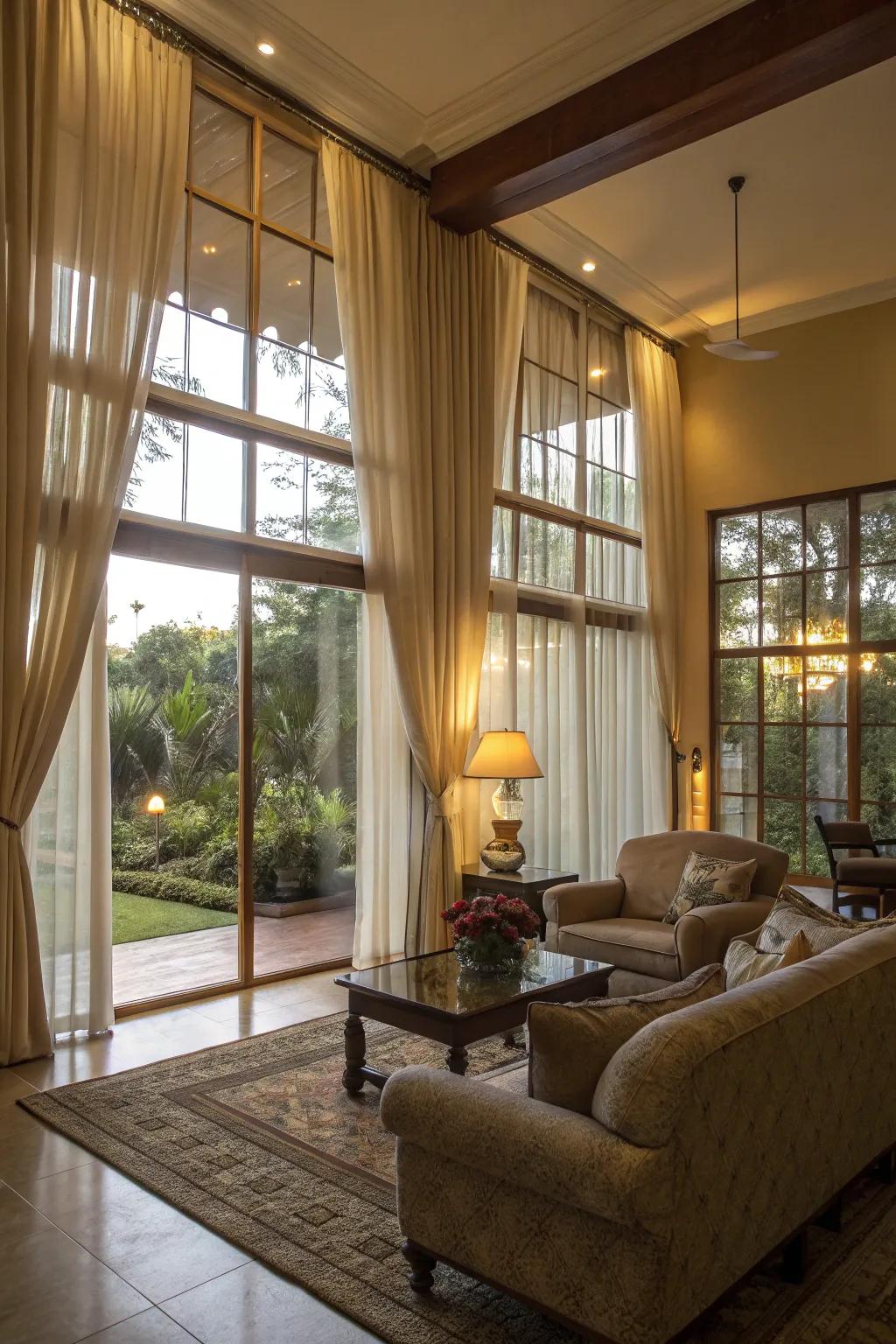 Ample natural light enhances the tropical atmosphere.