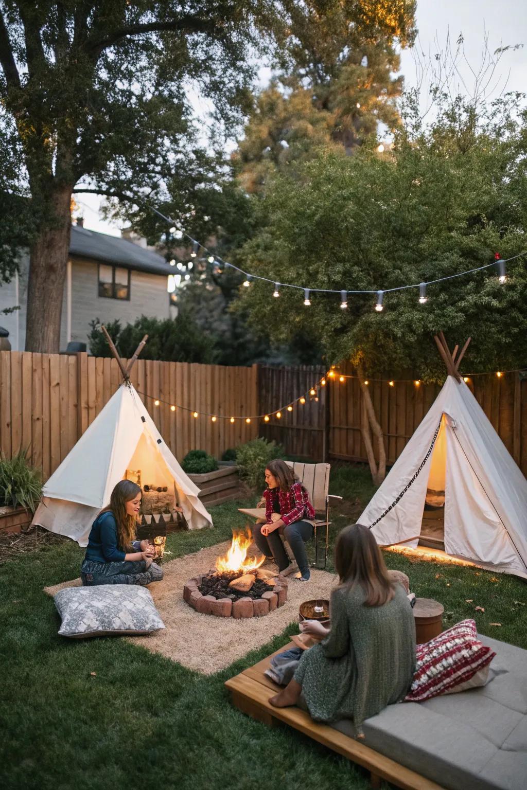 A camping adventure in your own backyard.