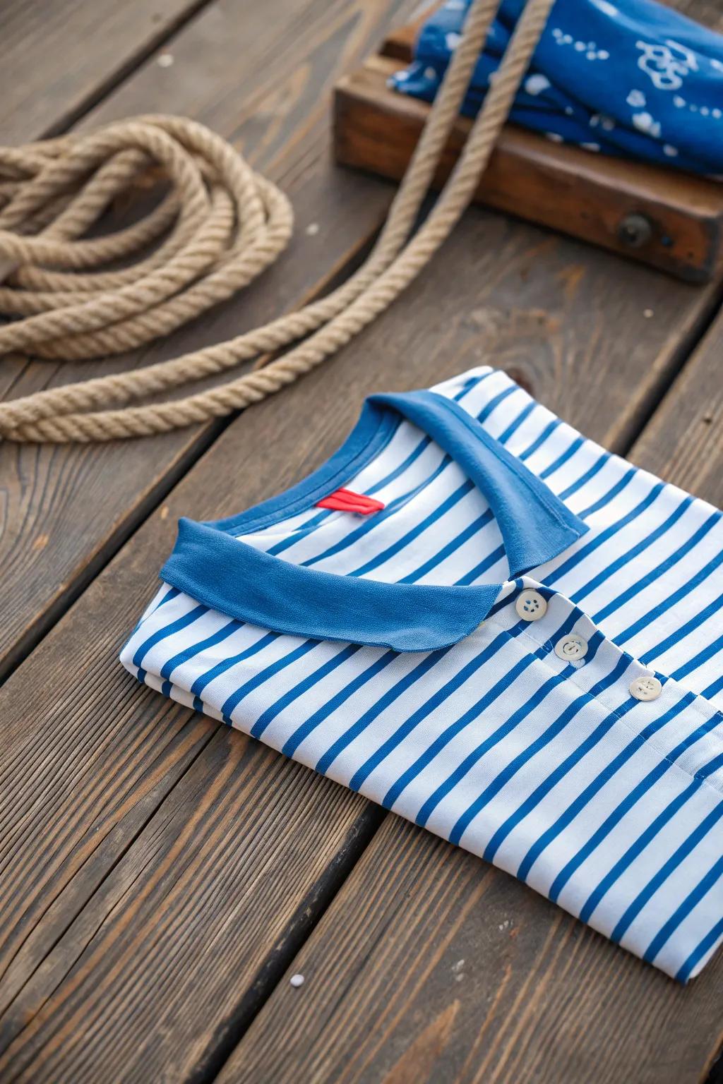 Nautical apparel is both stylish and sea-worthy.