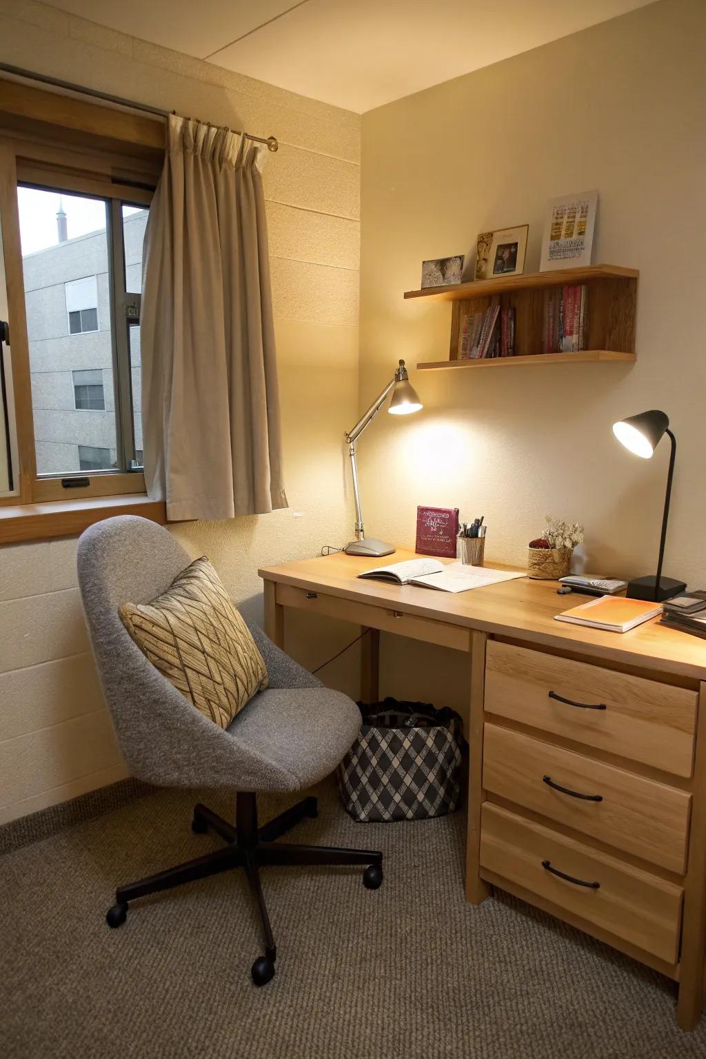 A dedicated study space turns focus into habit.