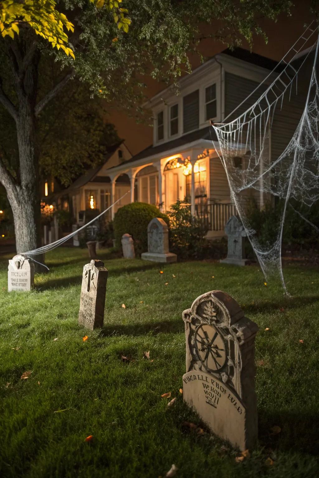 A spine-chilling graveyard scene that will send shivers down your spine.