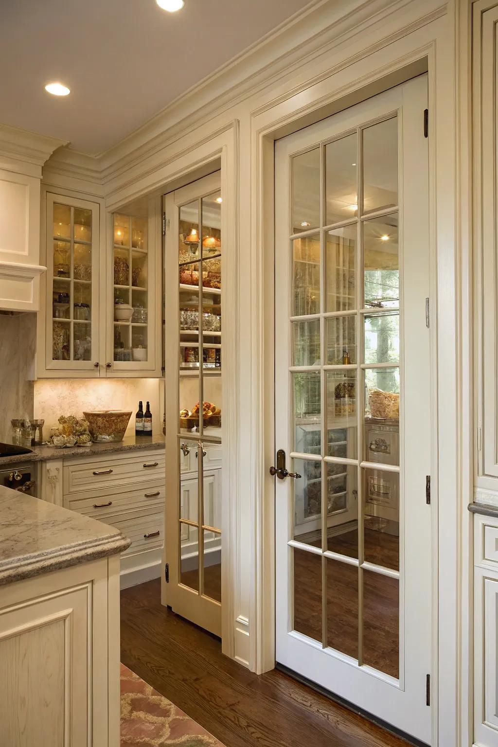 French doors bring timeless elegance to your kitchen.