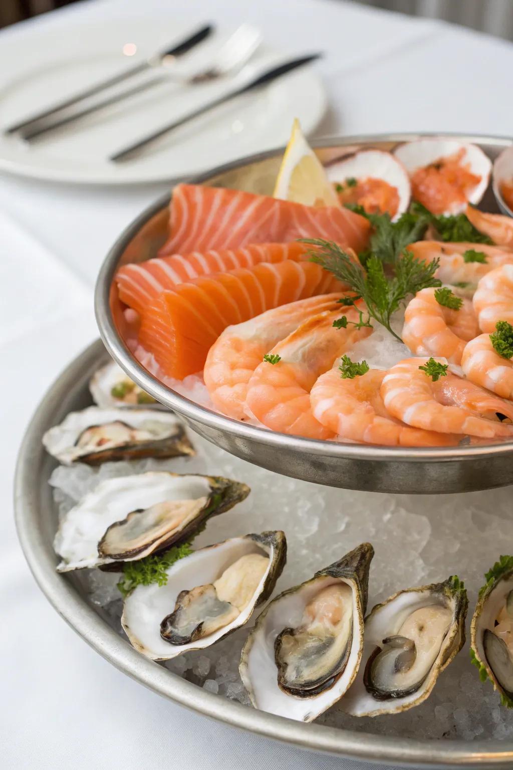 A luxurious seafood selection that elevates any party.