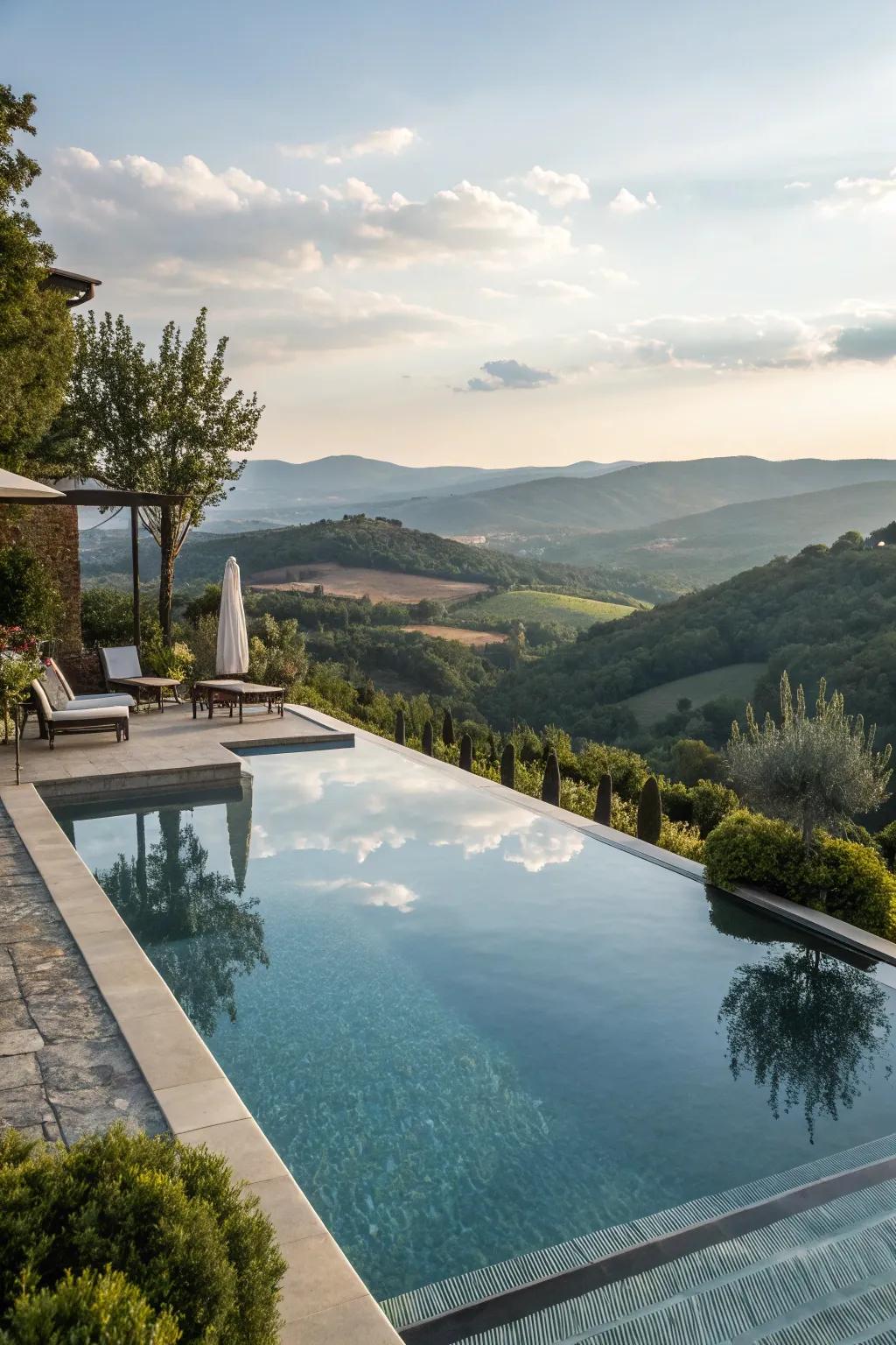 An infinity edge pool offering a breathtaking view.