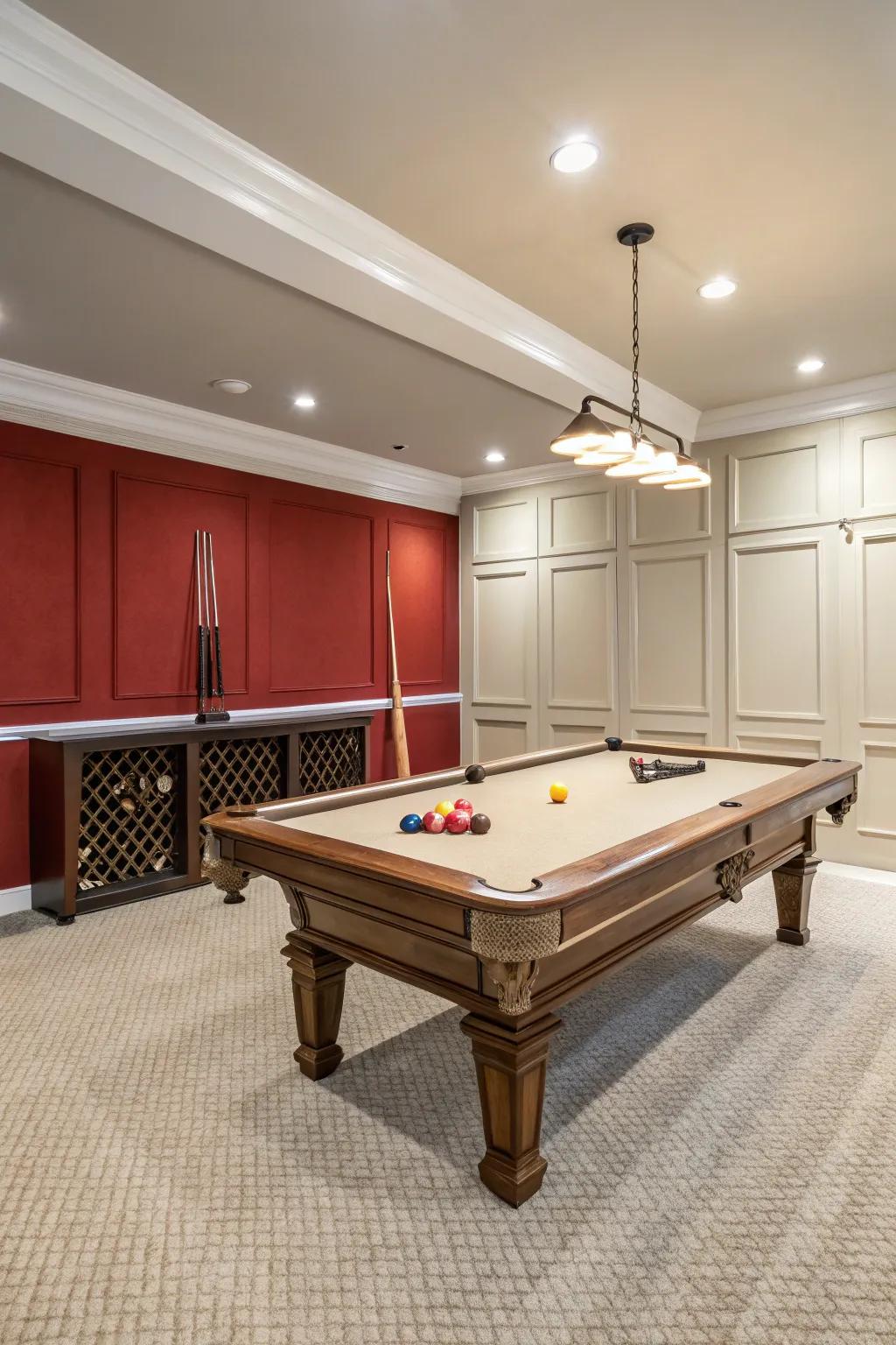 Use color to express your style and make your pool table room inviting.