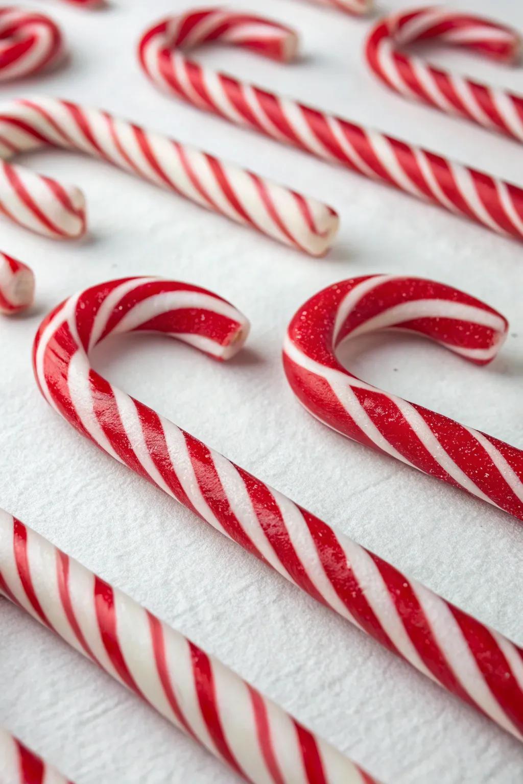 Playful candy cane pattern for festive flair.