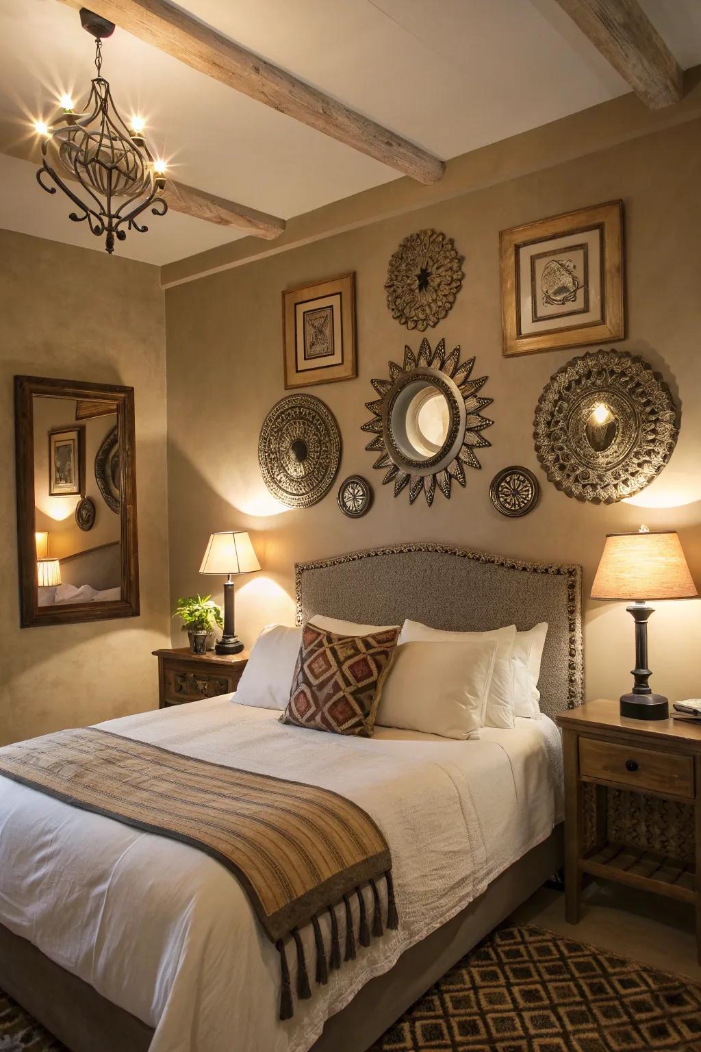 Art and mirrors personalize your space beautifully.