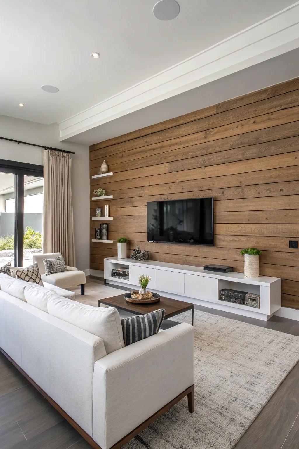 Horizontal panels offer a contemporary and sleek design.