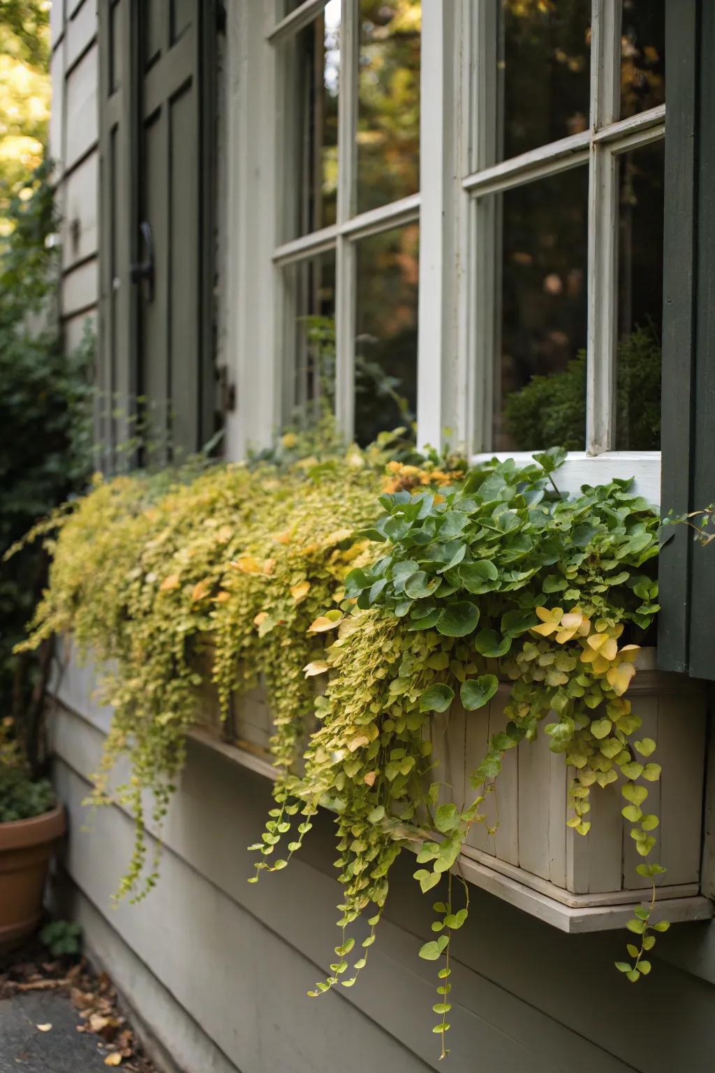 Creeping Jenny's golden foliage brightens up any shaded space.