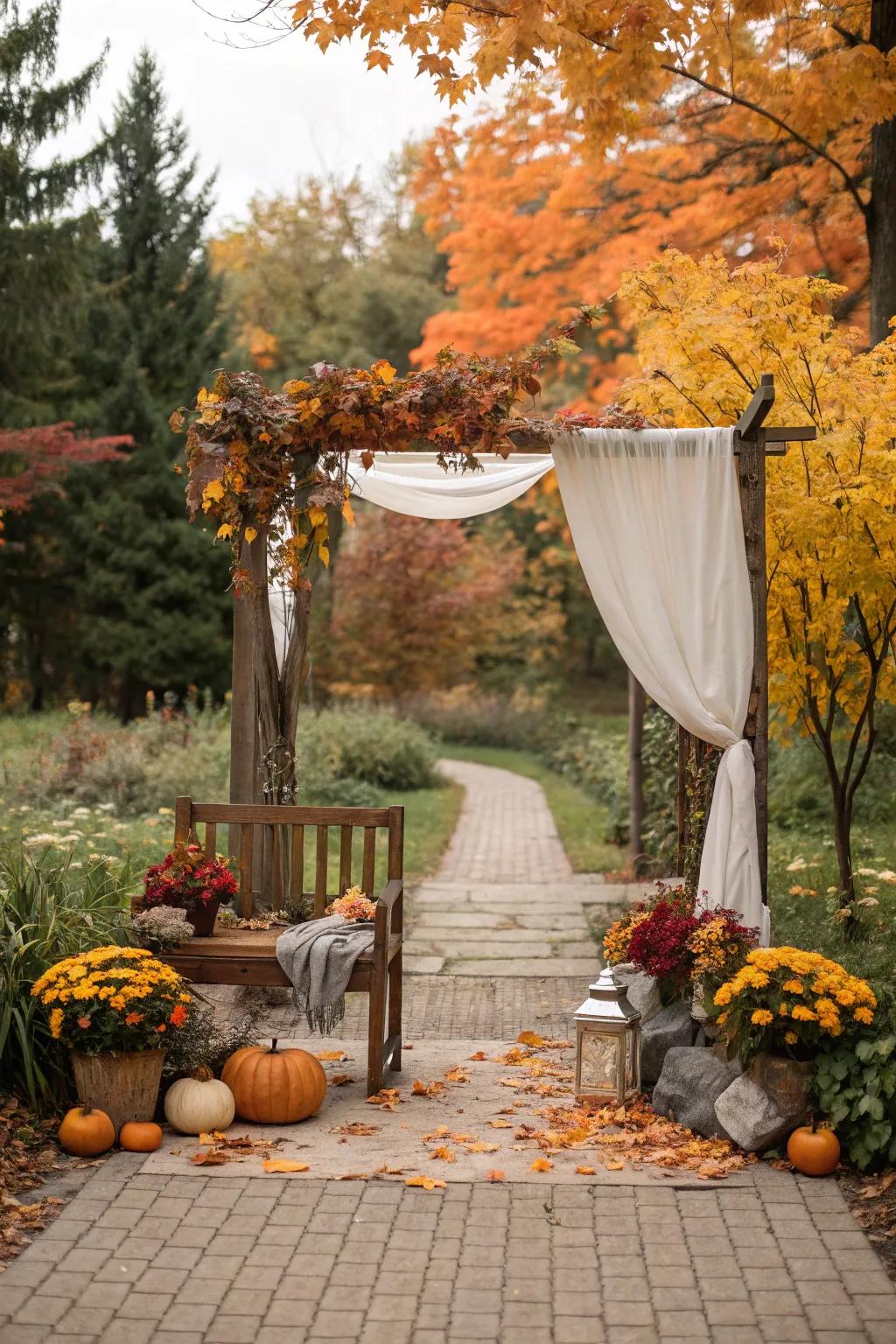 Earthy tones create a classic fall atmosphere.