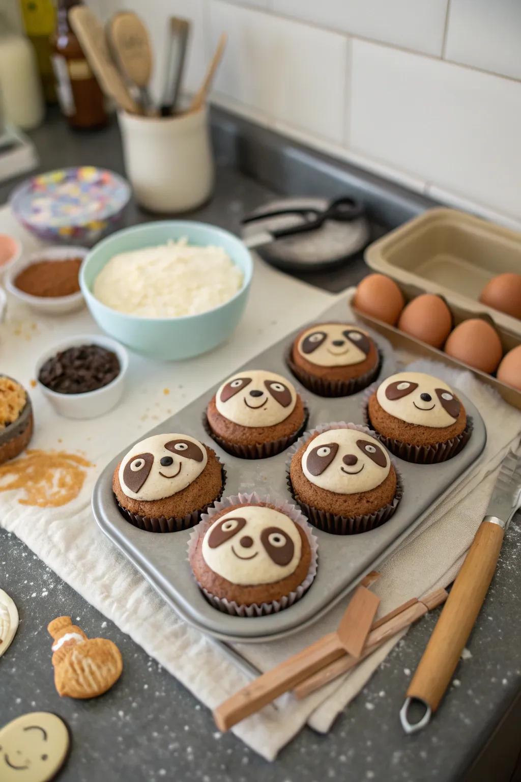 Sloth cupcakes offer personal bites of happiness.