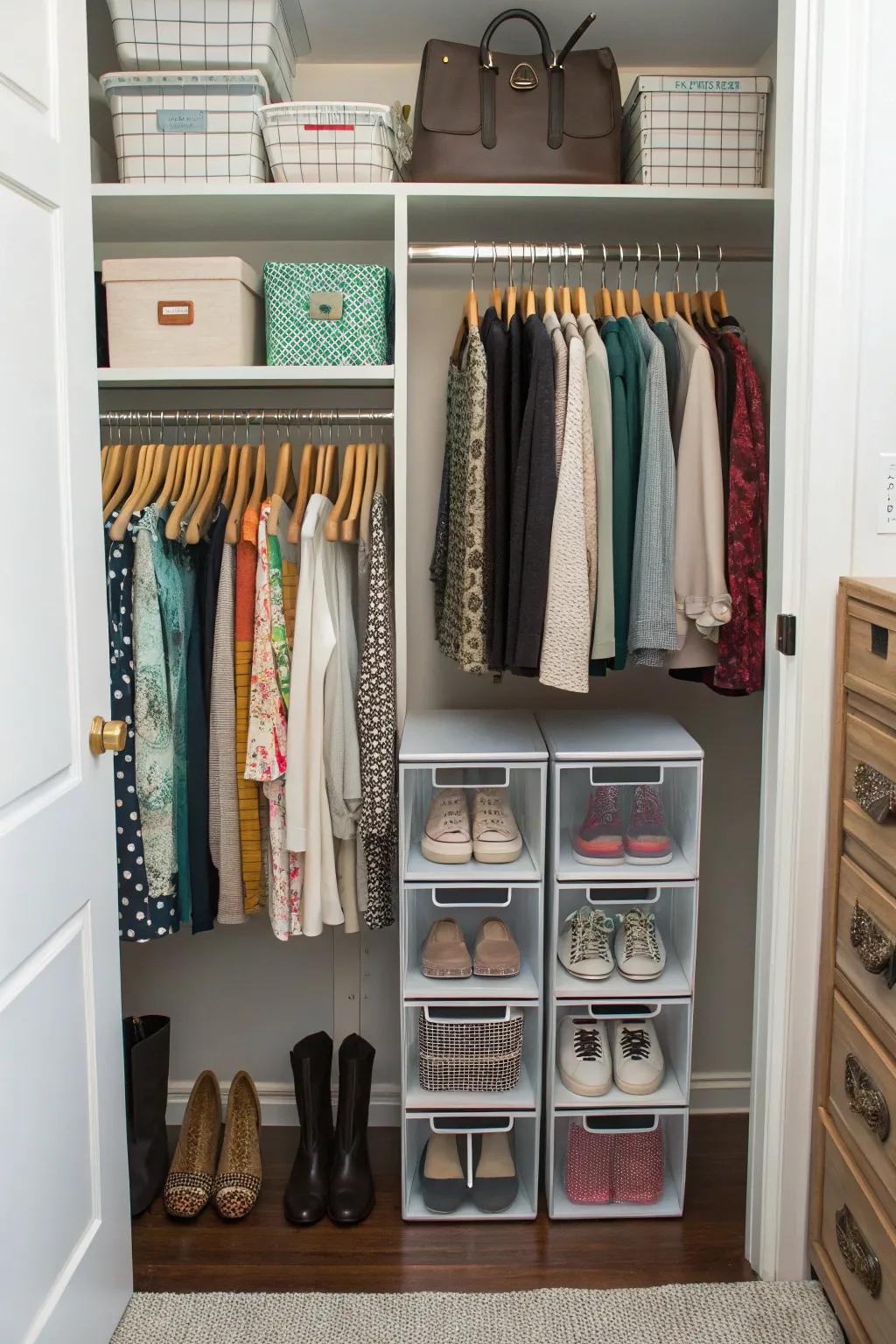 A well-organized closet can hold more than you think.