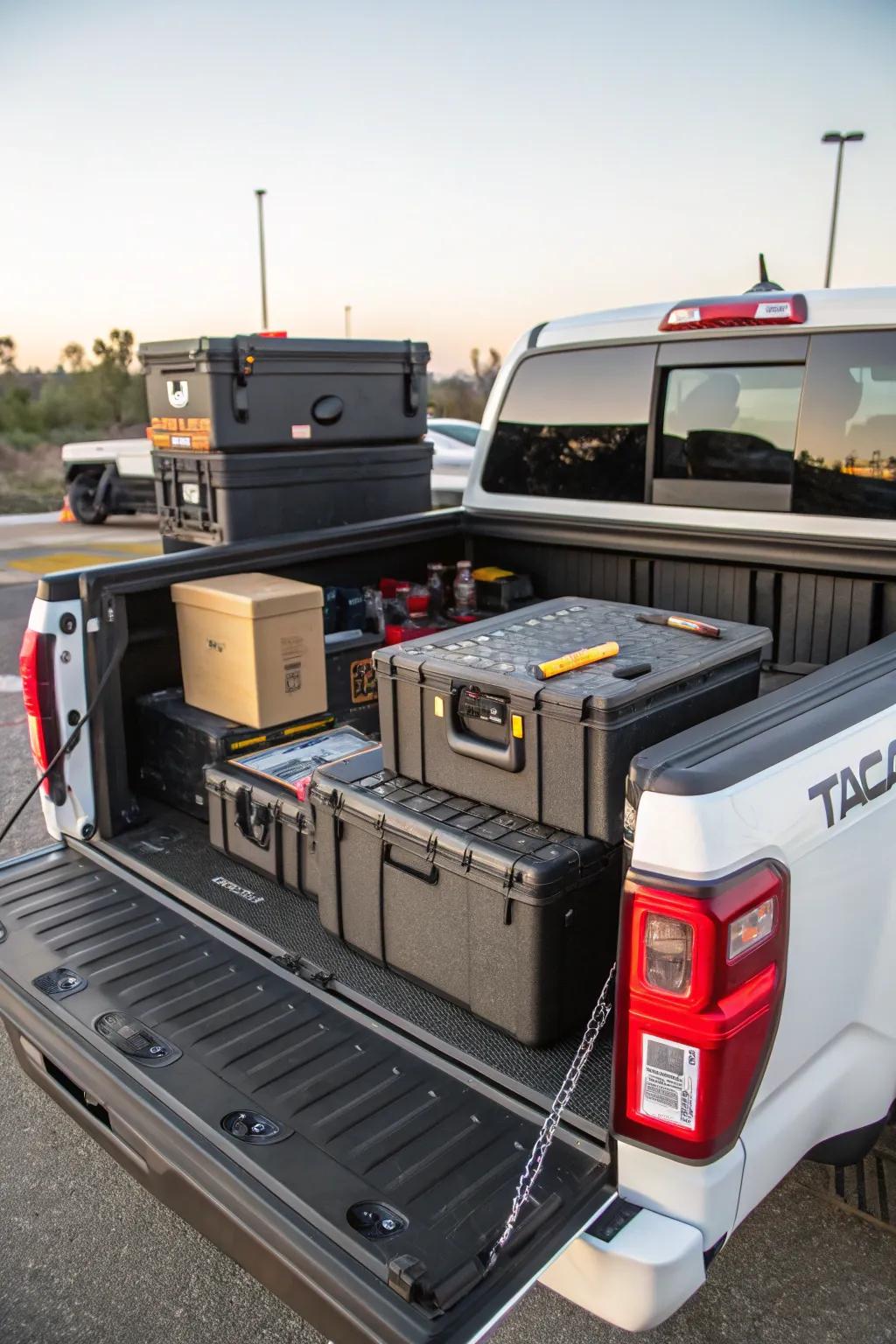 Keep your cargo secure and organized with management systems.