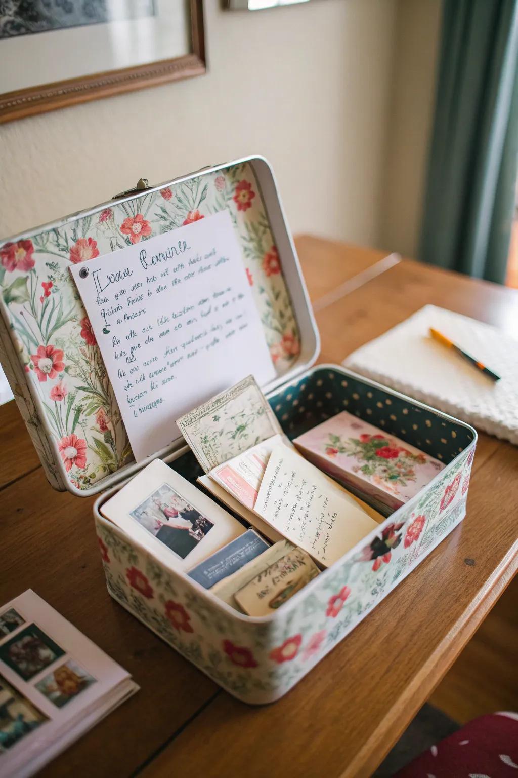 A time capsule filled with memories to cherish.