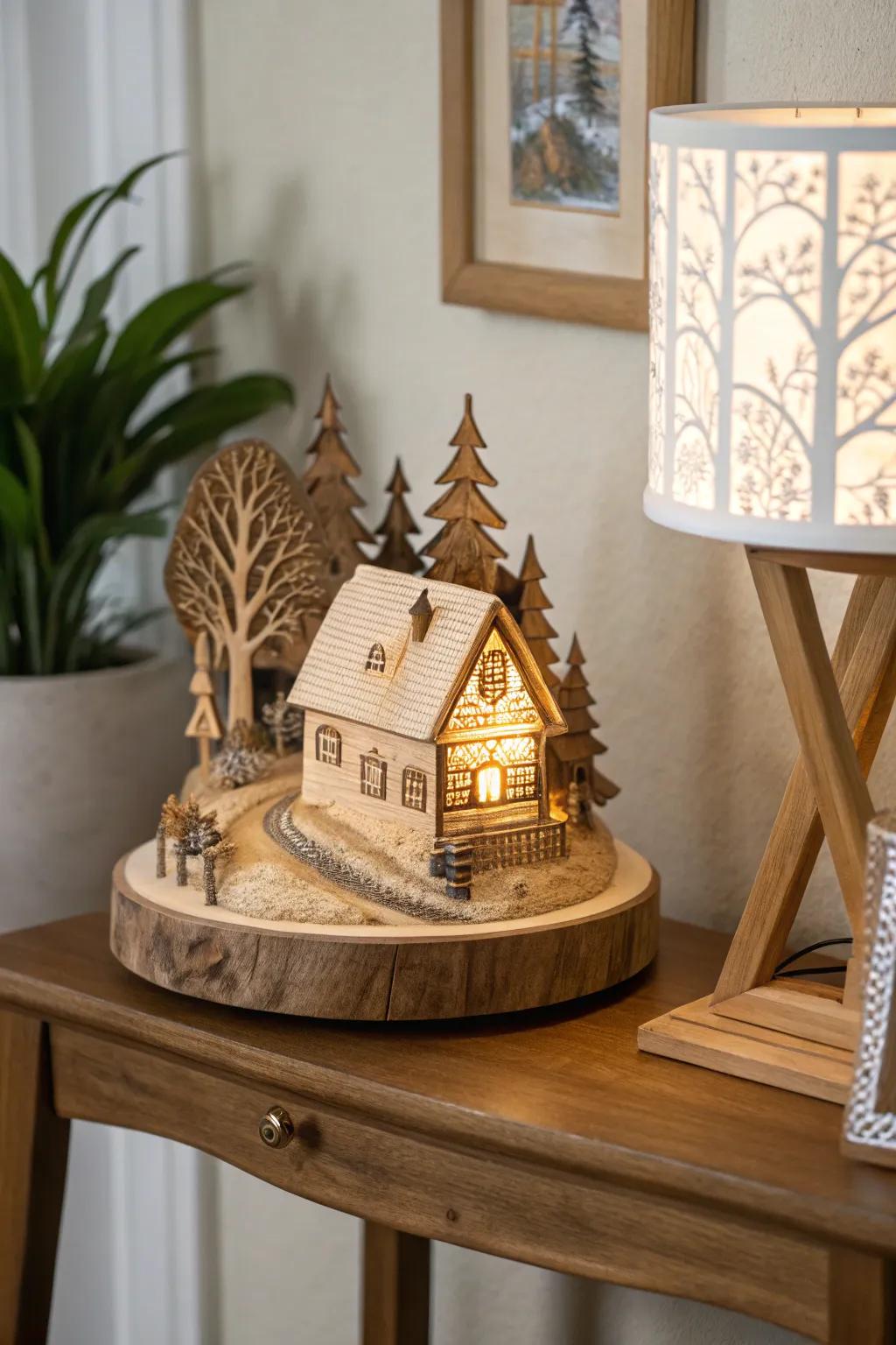 Tell a story through the art of wood sculpture.