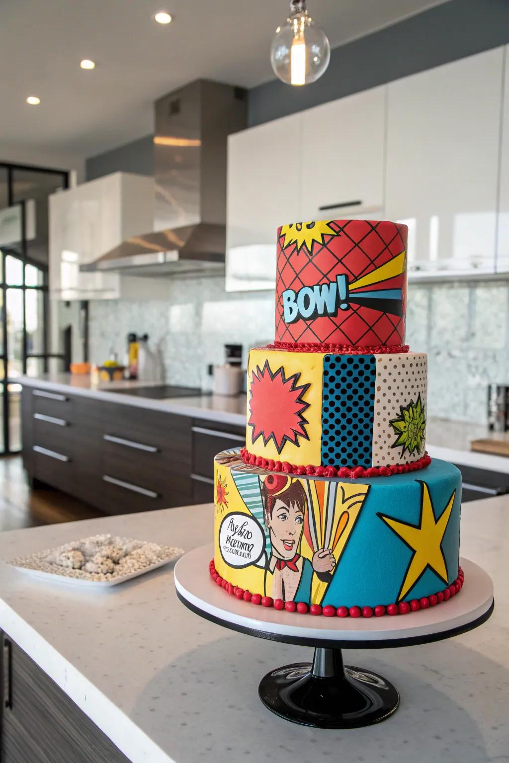 Pop Art cakes are perfect for those who love bold and playful designs.