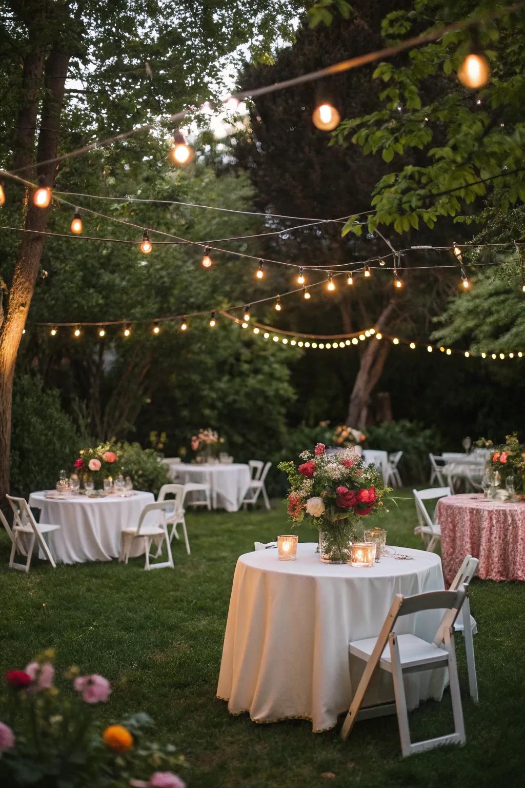 A garden party offers a serene and enchanting birthday celebration.