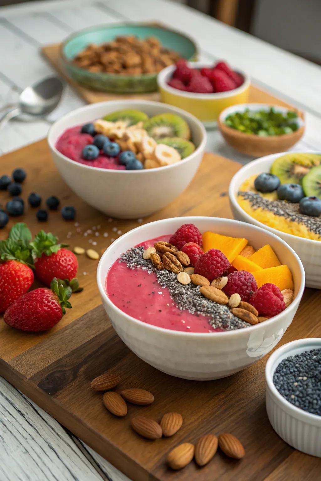 Craft a healthy and beautiful smoothie bowl.