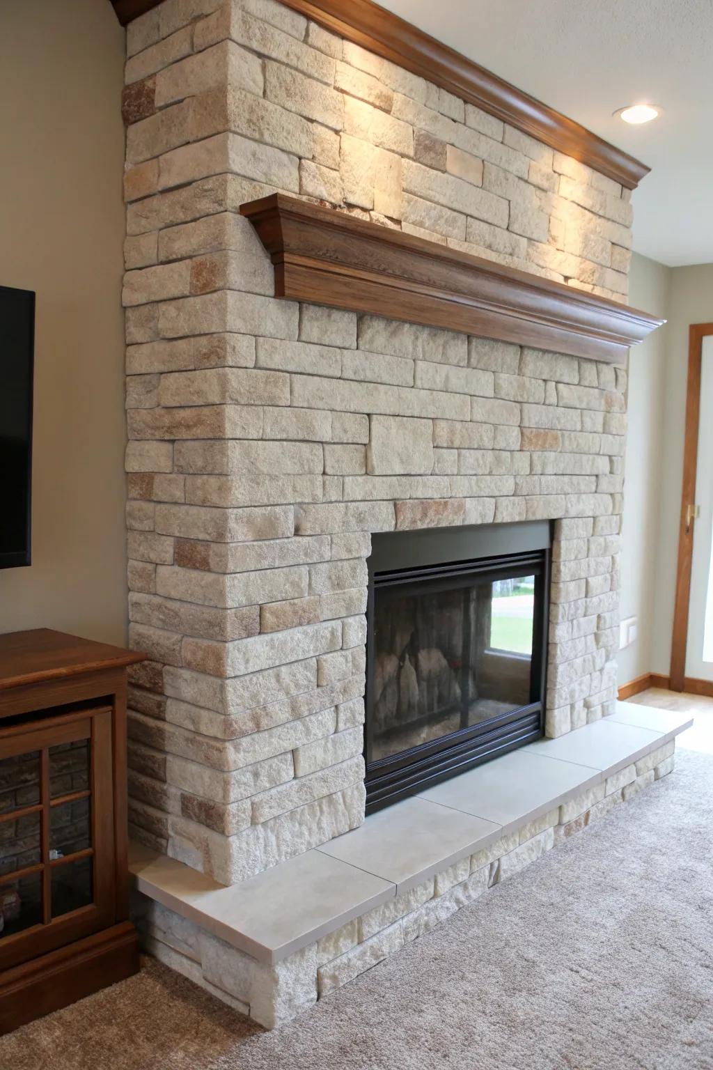 AirStone offers a modern and textured update to your fireplace.